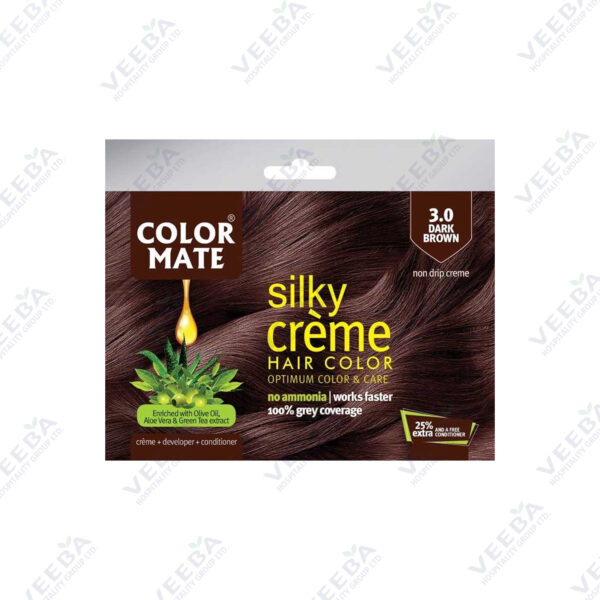 Dark Brown Silky Creme 25ml Color Mate